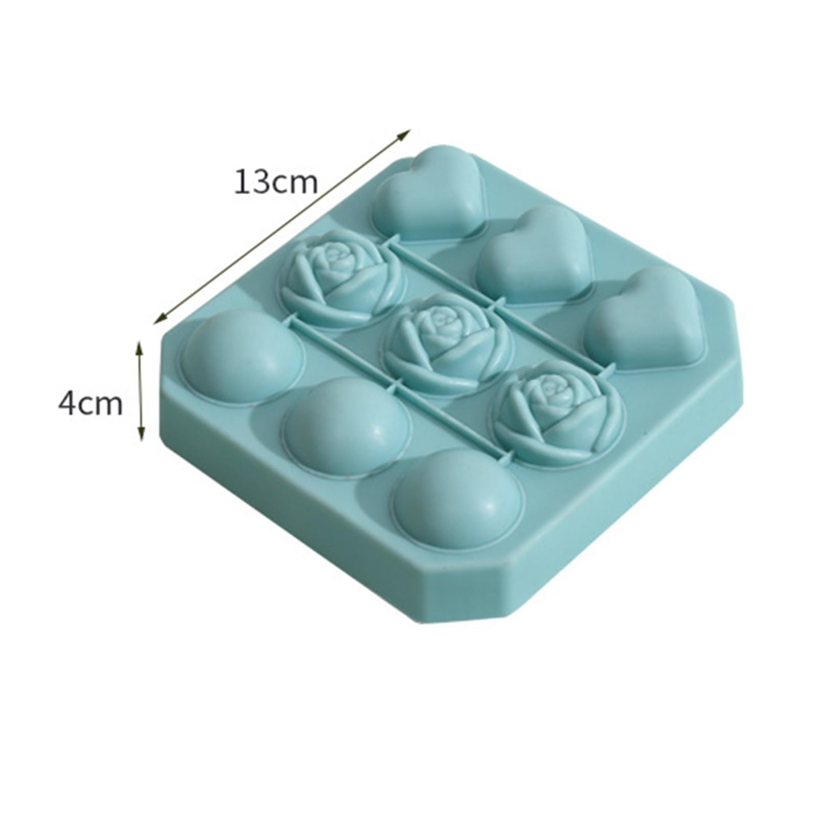 Vassoio per cubetti di Ghiaccio Stampo per Palline di Ghiaccio Cornice in Silicone Vassoi per cubetti di Ghiaccio con Coperchio Grande Fiore Rosa Cuore Forma Rotonda Gadget da Cucina Estivi Senza BPA