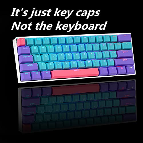 Image of Backlit PBT keycaps for 60 Percent Gaming keyboad 104-Key Caps Set TKL OEM Profile Compatible with 60% /87 /104 Keyboard (Joker)