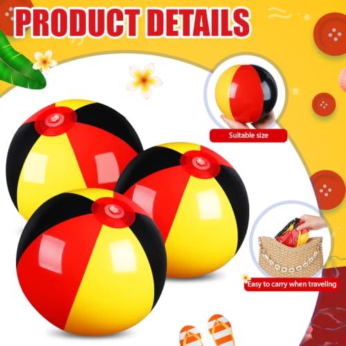 Leyndo 12 Pack Inflatable Beach Balls for Kid Birthday Party Favors,7.87" - image 3