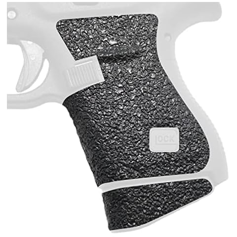 GripOn Textured Rubber Grip Wrap for Glock 43 G43 (Black) Cover