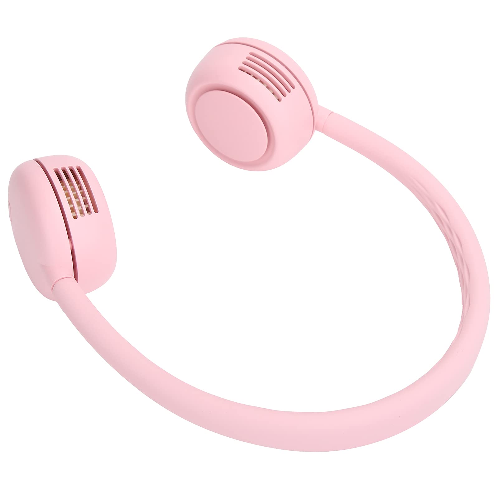 Fanless Hanging Neck Fan Adjustable USB Charging Silent Fan (Rose 2000mah)