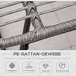 Outsunny Rattan Relaxsessel mit Fußhocker Grau