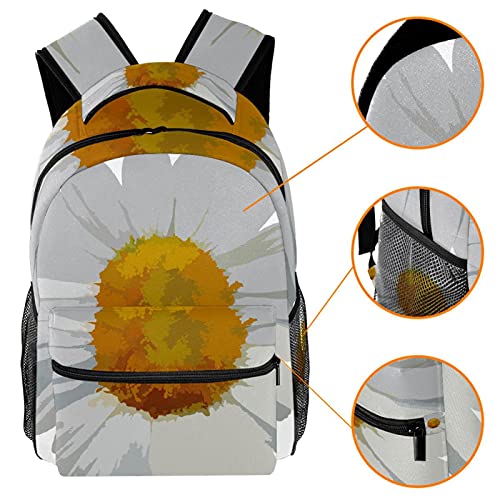 Sac à dos de voyage blanc compartimenté avec porte-gourde