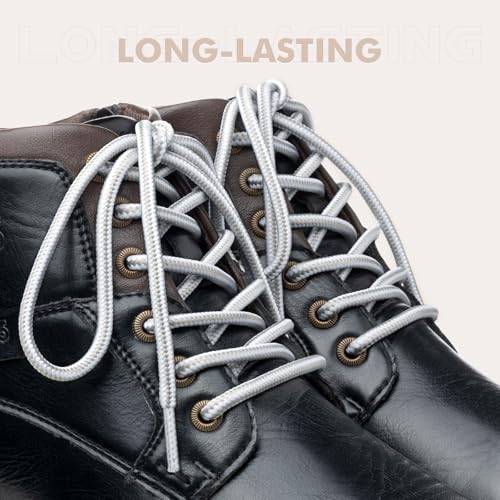 Image of Stepace 2 Pairs Round Heavy Duty Boot Laces for Hiking and Work Boots