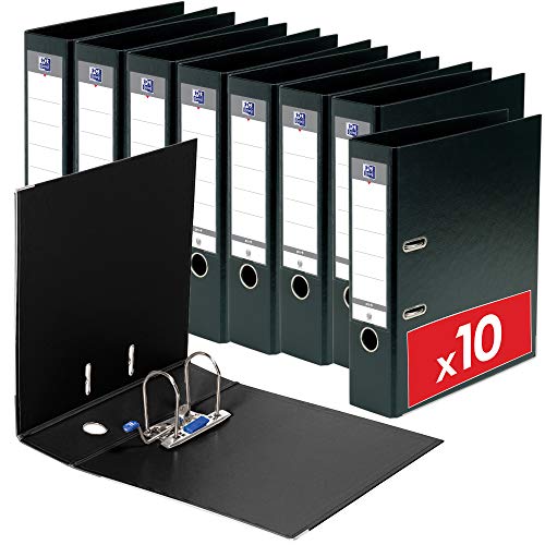 Classeurs Oxford A4XL noir Smart Pro+ lot de 10 dos 80mm
