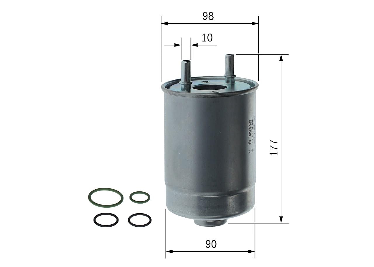 BOSCH Filtre à carburant F026402850 | Sépare les Particules du Carburant - Protège le Système d'Injection