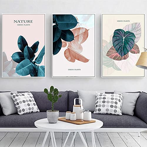 Plantes tropicales affiche feuilles vertes pour créer un salon zen moderne