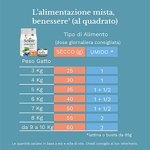 Schesir Cat Jelly Thunfisch mit Huhn, Katzenfutter nass in Gelee, 24 Dosen x 85 g