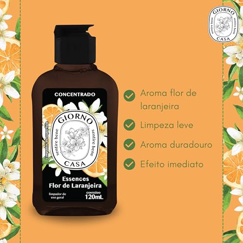 Giorno Casa Limpador Concentrado De Superfície Perfumador Flor De Laranjeira 120 Ml Marrom