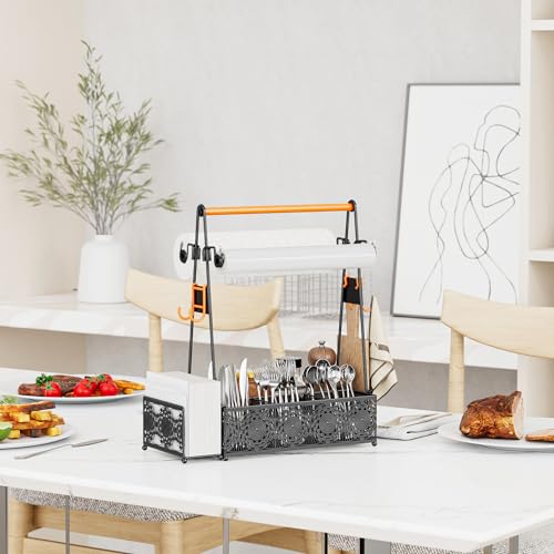 Eknitey KITCHEN UTENSIL HOLDER FOR COUNTERTOP Outdoor Grill Caddy Organizer: Camping Kitchen Accessories Rack thumb #2