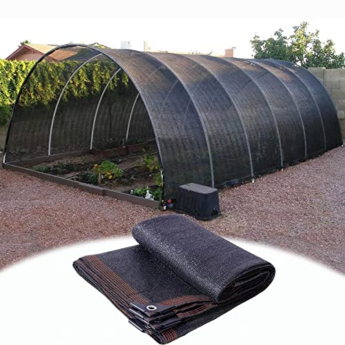 Red de sombra para invernadero y jardín negra con 90% de protección solar