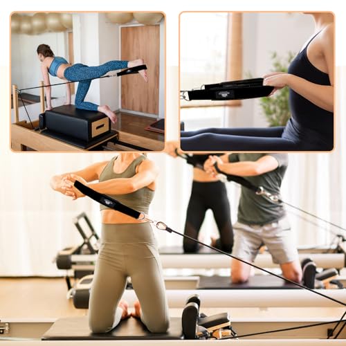 Lights Mountain Durable Pilates Double Loop D-Ring Straps - Padded Handles for Reformer, Yoga & Home Gym Workouts (Black L) by Lights Mountain - Used condition - Image 6