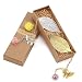 Classical Fine Metal Pendant Bookmark, Feather Bookmark,Leaf Bookmark (2 Packs) (Gold and Silver Leaf)