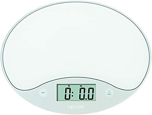 Taylor Báscula digital Slimline de alimentos para cocina, 11 libras, color blanco