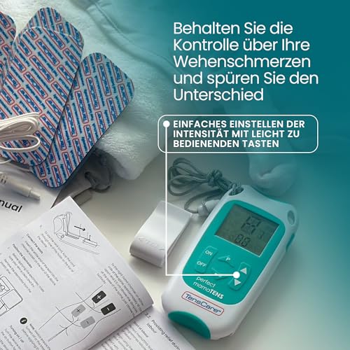 Tenscare Perfect MamaTENS, TENS-Gerät für die Geburt zur Schmerzlinderung während Wehen und Entbindung, Linderung von Rückenschmerzen.