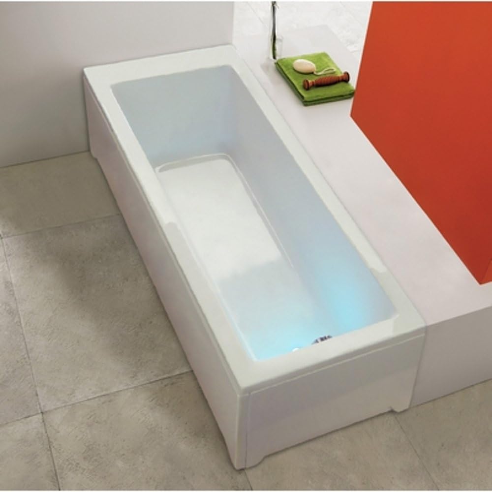 1 PZ GUSCIO VASCA RETTANGOLARE MOD. AGATA CON PANNELLI cm 160 x 70 NextradeItalia Mod.FERX.DIAENE-DXXN-INEDN