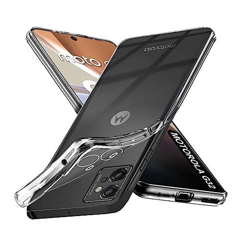 Image of Fashionury Shockproof Crystal Clear Back Cover Case for Motorola Moto G32 | 360 Degree Protection | Protective Design | Transparent Back Cover