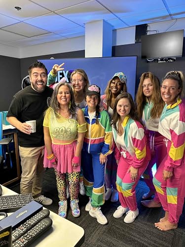 UOUA Women's Color Block 2 Piece 80s 90s Outfits Long Sleeve Windbreaker Jacket Tracksuit Set4