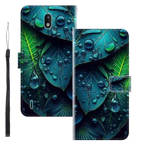 WUACYEAMING Funda para Nokia 1.3,con Soporte/Ranura de Tarjeta Cubierta Premium Magnético Suporte TPU Protectora Fundas PU Cuero Flip Multifuncional Hojas