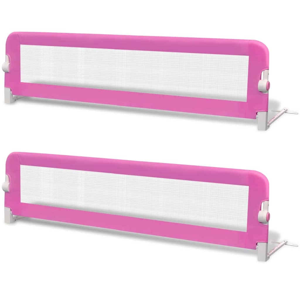 INLIFE 276086 - Barrera protectora para cama infantil (2 unidades, 150 x 42 cm, 5,3 kg), color rosa