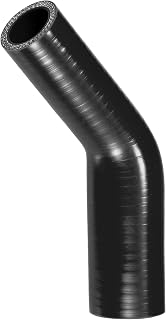 X AUTOHAUX 1 manguera refrigerante universal de silicona negra para coche, 25-32 mm, diámetro interior de 90 mm, 3.54 pulgadas de longitud, 45 grados, color negro