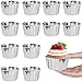 50 PCS Papel de Aluminio para Cupcakes,Cupcakes,Papel Magdalenas, Capsulas Cupcakes,Molde Cupcakes,Papel Metálico para Hornear,Papel Molde Muffin Cases,para pastelitos y magdalenas (Silber)