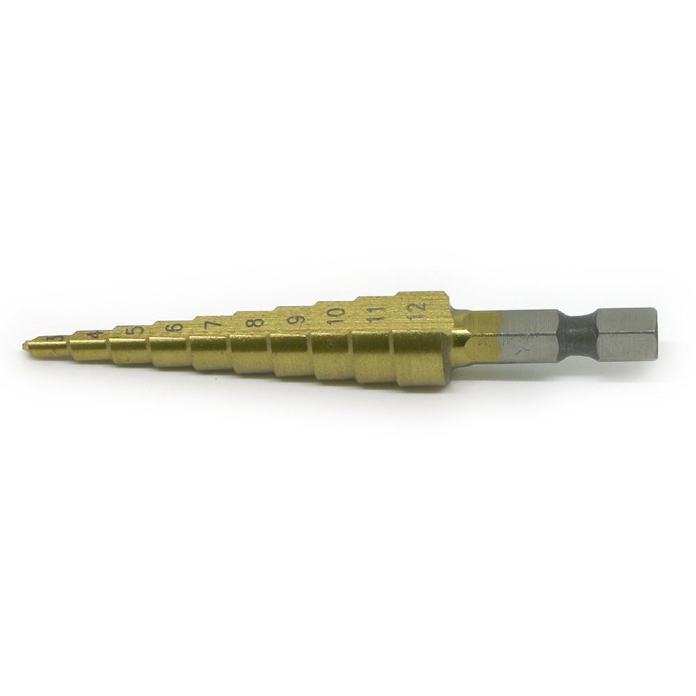 Generic 312mm QuickChange 1/4'' Hex Shank HSS Step Cone Titanium