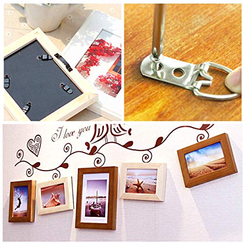 Image of Swpeet 415Pcs Picture Hangers Kit with Screws and 100Pcs Whit Cup Hooks, Heavy Duty Assorted Picture Hangers Assortment Kit for Picture Hanging Solutions with Transparent Box