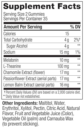 Image of OLLY Max Strength Sleep Gummy, 10mg Melatonin, L-Theanine, Chamomile, Lemon Balm, Sugar Free, Vegetarian Sleep Aid, Strawberry - 50 Count (Pack of 12)