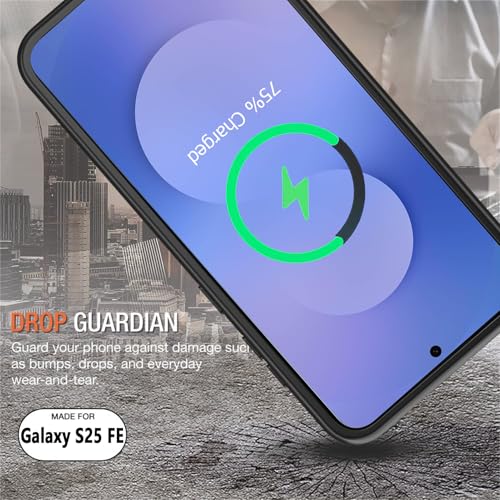 Image of Battery Case for Galaxy S25 FE, Upgraded 12000mAh Portable Protective Wireless Charging Case Compatible with Galaxy S25 FE 5G (6.7 inch) Rechargeable Extended Battery Pack Charger Case (Black)
