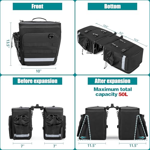 Marscamd 50L Expandable Rear Bike Bag