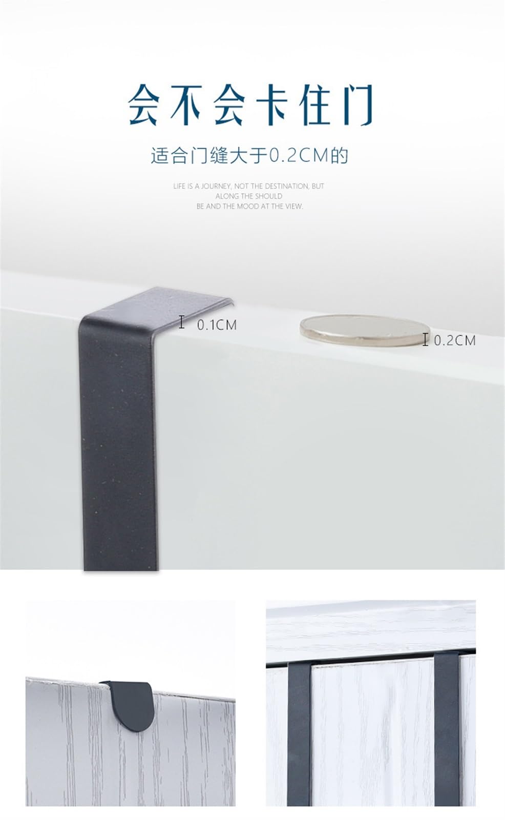 Gancho De Puerta Telescópico De Acero Inoxidable, Sin Perforaciones, Puerta De Armario, Sin Rastro, Colgador De Ropa, Ganchos Traseros For Puerta De Baño (Color : Silver 6 Hooks)