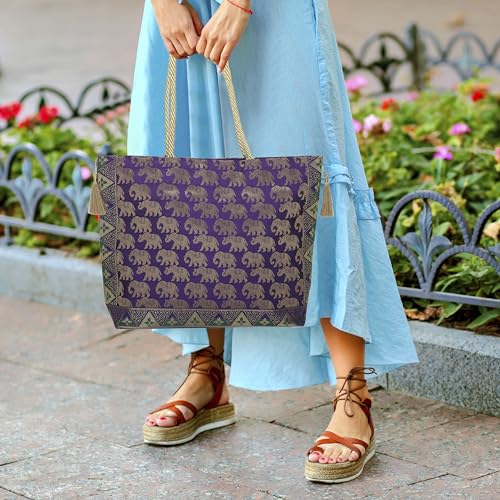 Image of Designer Ethnic Handmade Brocade Silk Tote Bag For Women's Shoulder Bag Shopping Bag For Girls 16 Inch