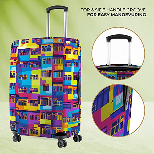 Image of Nasher Miles Polyester 75 (28 Inch) Large Protective Luggage Cover - Montane Design