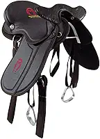 Sela de Cavalo com Cabeça Mangalarga Soft Marrom Simples 16 Polegadas Passeio