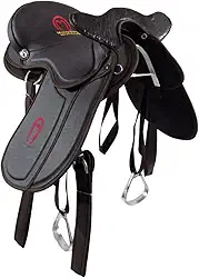 Sela de Cavalo com Cabeça Mangalarga Soft Marrom Simples 16 Polegadas Passeio