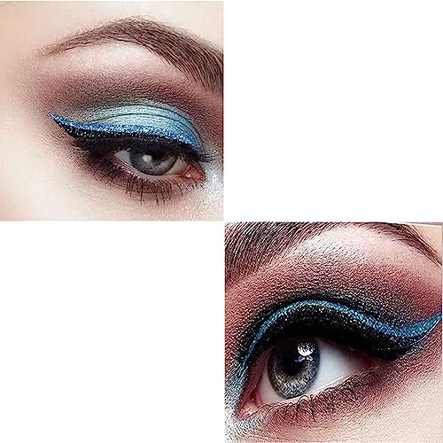 Glitter Eyeliner Stickers 5 pares reutilizables azul miniatura 4