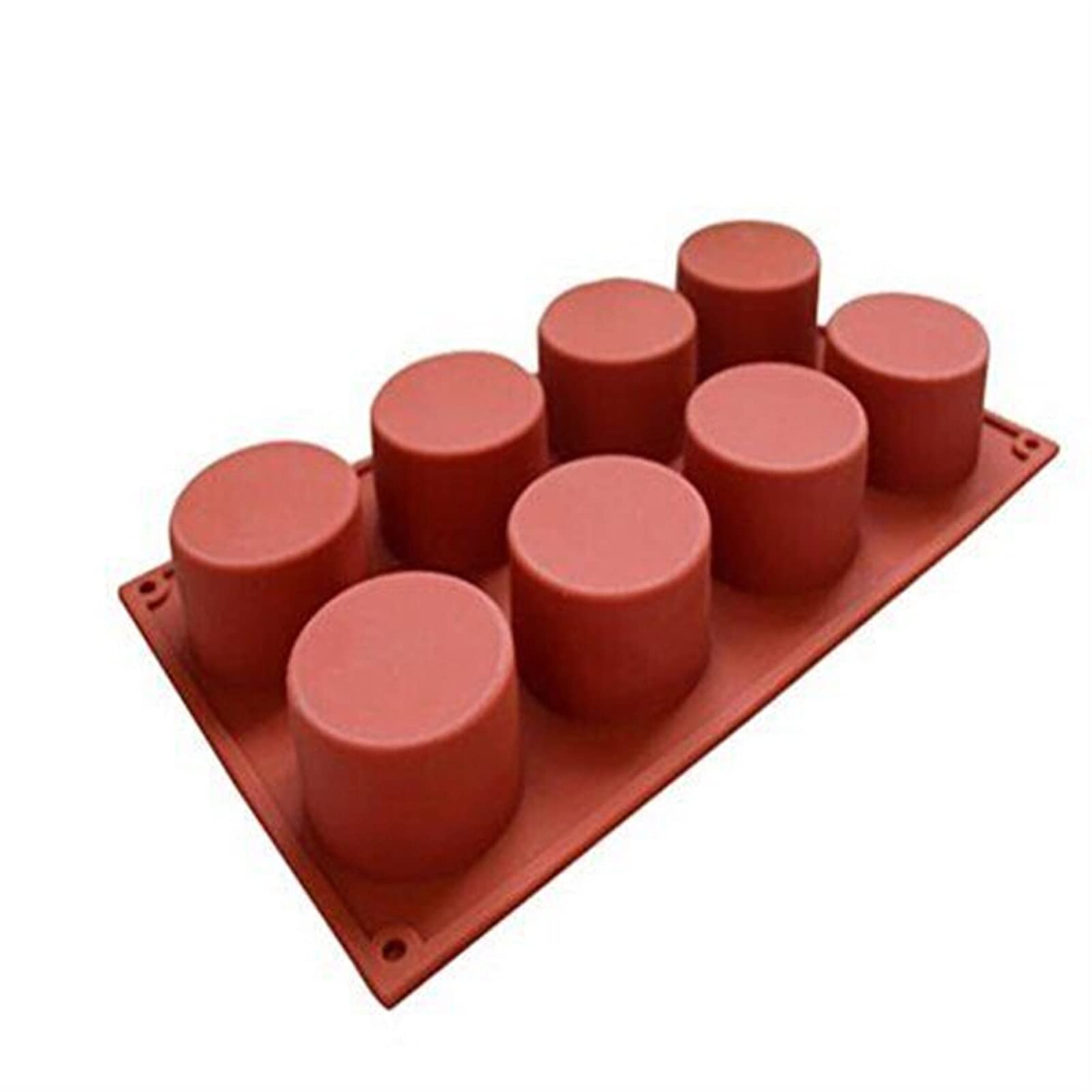 CAREG 8 Fori Rotondi Torta in Silicone Stampo 3D Fatti a Mano Cupcake Gelatina Biscotto Mini Muffin Sapone Make Fai da Te Strumenti di Cottura
