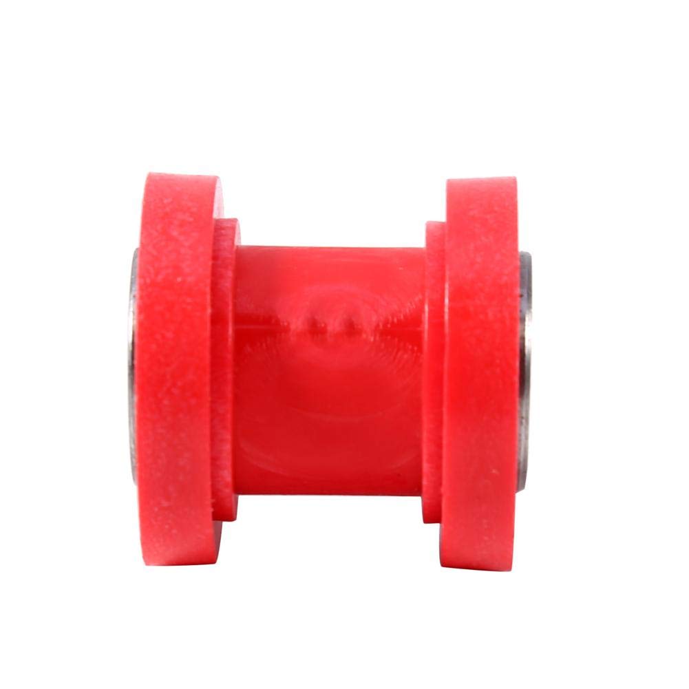 Qiilu QL00282 Guida a rulli tendicatena a catena da 10 mm Guida Pit Dirt Mini Bike Moto Atv(Red)