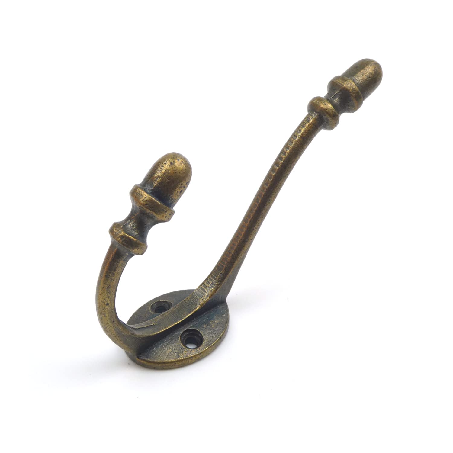 Oakcrafts Hat & Coat Hook Acorn 2 Hole Antique Cast Iron with a Copper Finish 130mm / 5" - Pack of 5 Hooks