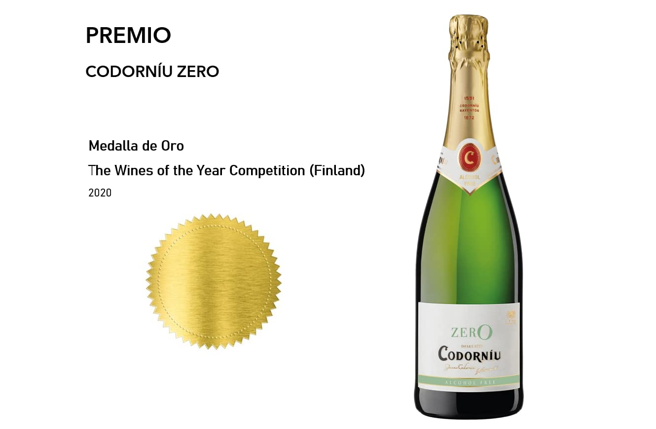 Codorníu Zero – Espumoso sin alcohol - Caja 6 botellas 75cl & Nuviana - Vino Tinto - Caja 6 botellas 75cl