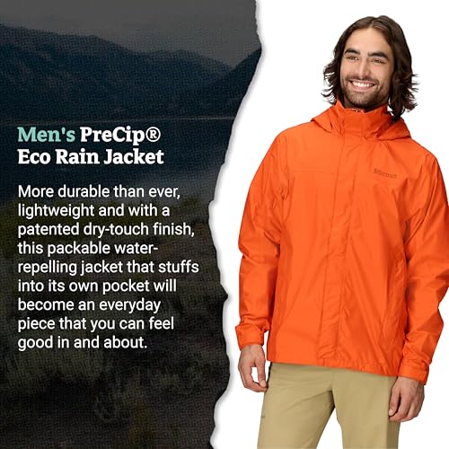 Image of MARMOT Men's PreCip Eco Lightweight & Waterproof Rain Jacket