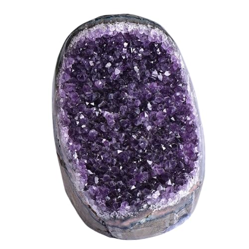 NIBHZ Naturalny ametyst - Kamień z kryształowych gromad z Urugwaju Kwarc z surowego geody - Deep Purple Color,600~800g