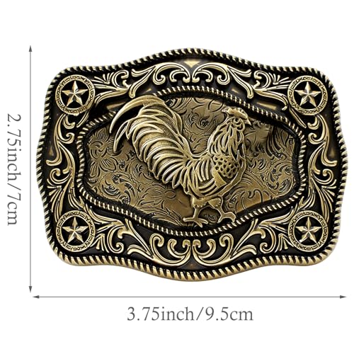 Image of Cowboy Belt Buckle for Men Western Cowgirl Rodeo Longhorn Bull Belt Buckles