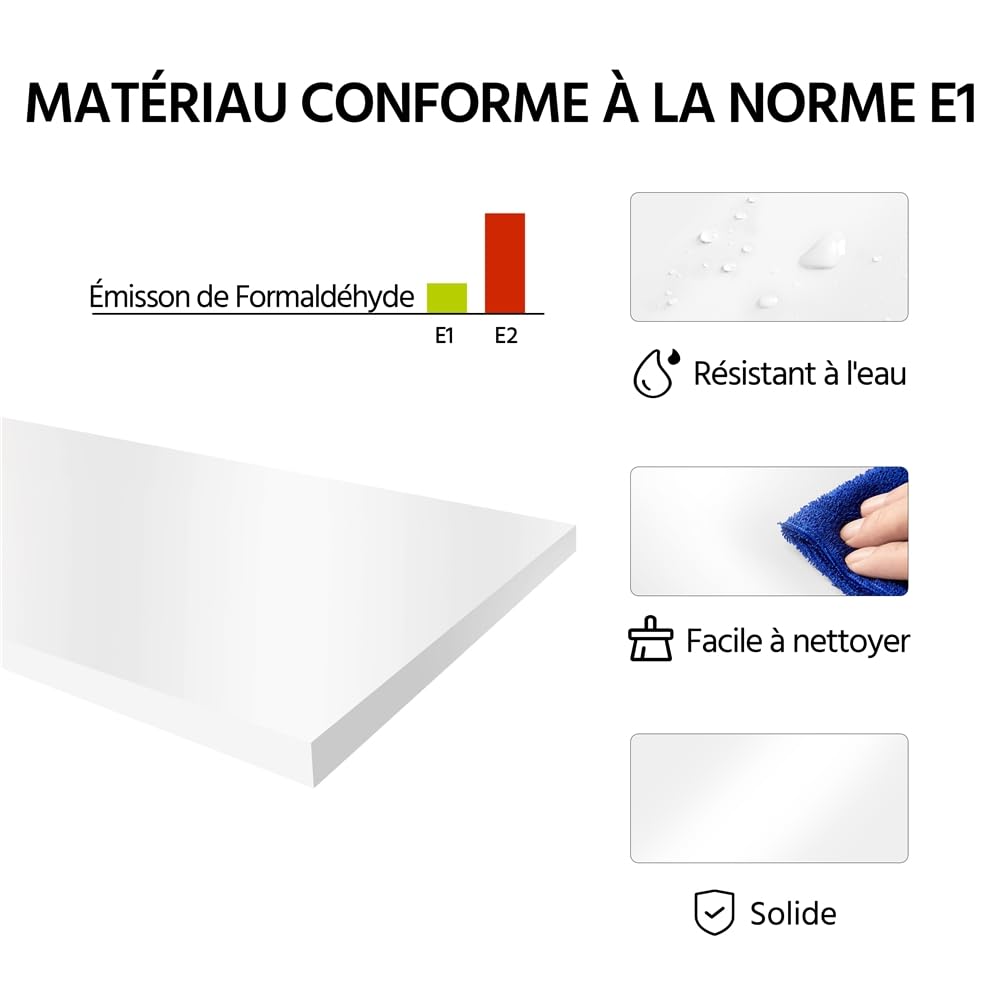 Yaheetech Armoire Murale Suspendus de Salle de Bain 48,5 × 14 × 73 cm, Armoire de Toilette avec Étagère Réglable, 2 Portes/Compartiment Ouvert/Porte-Serviette Blanc