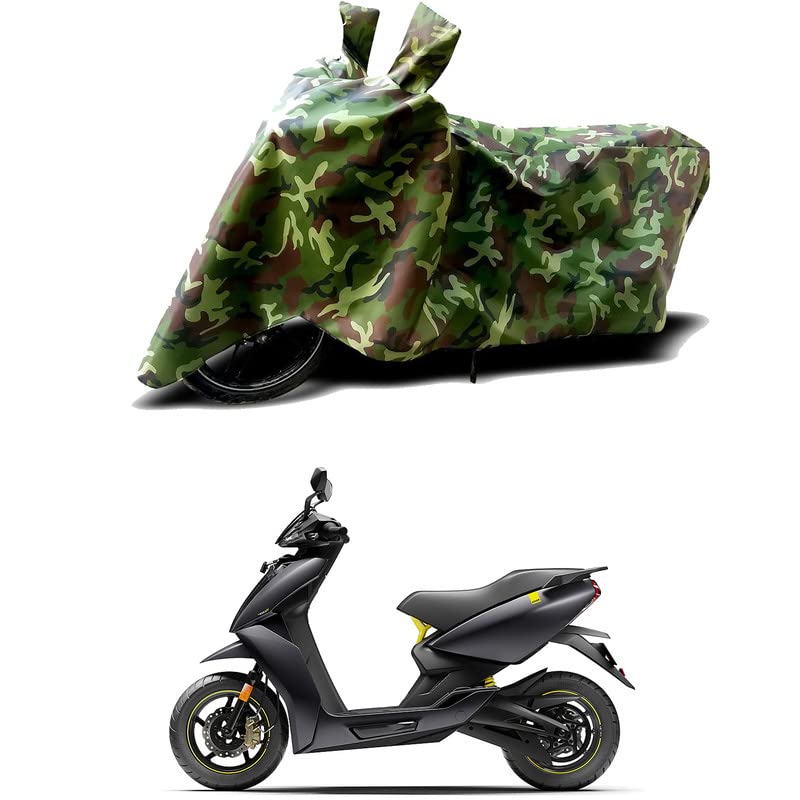 Image of 100% Water Resistant Full Bike Scooty Two Wheeler Body Cover Compatible for Ather 450X Gen 3 /UV-Rays /Heat Protection /Birds Dropping /Scratchproof /Dust Proof /Waterproof /All Varient[Green MJ]