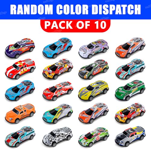 Image of Zest 4 Toyz Diecast Cars Metal Cars for Kids Toys (Pack of 10) Diecast Model Car Pull Back Toy Car Toy Vehicle for Kids Toys for 2-5 Years Boys and Girls - Multicolor