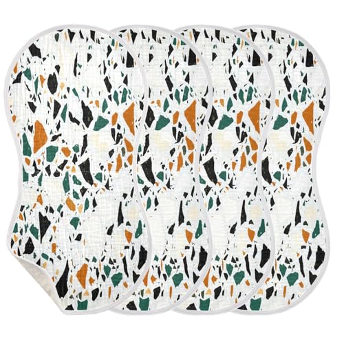Kigai Tile Print Baby Burp Cloths Extra Soft and Absorbent Burping Rags Cotton Burping Clothes Baby Washcloths for Newborn Boys Girls - 1 Pack3