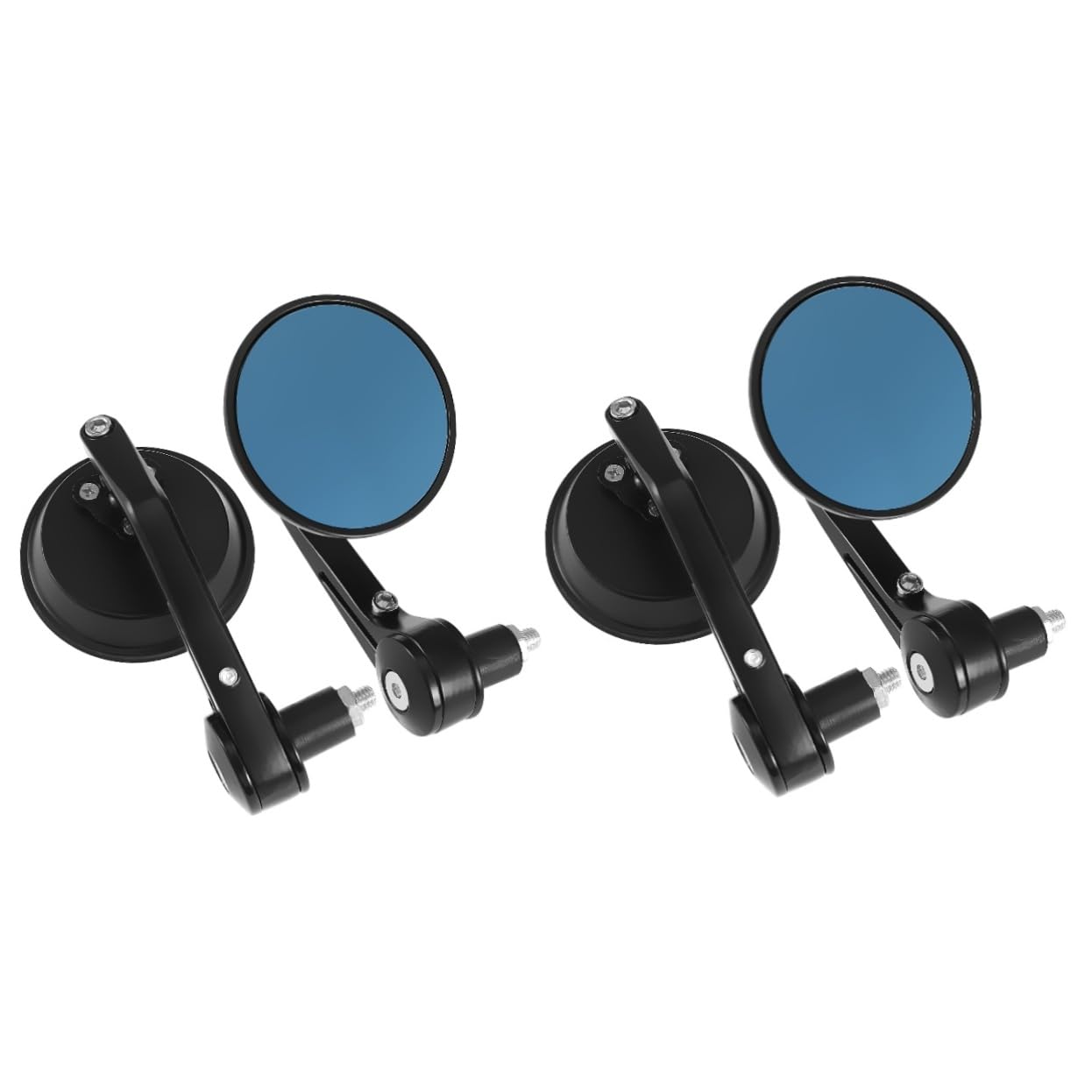 Mobestech 2paia Specchietti Retrovisori Per Design e Specchietti Manubrio Bar End Superficie Antiriflesso Compatibili e Scooter