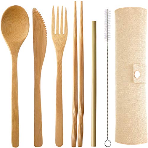 Onwon Bamboo Travel Cutlery Set